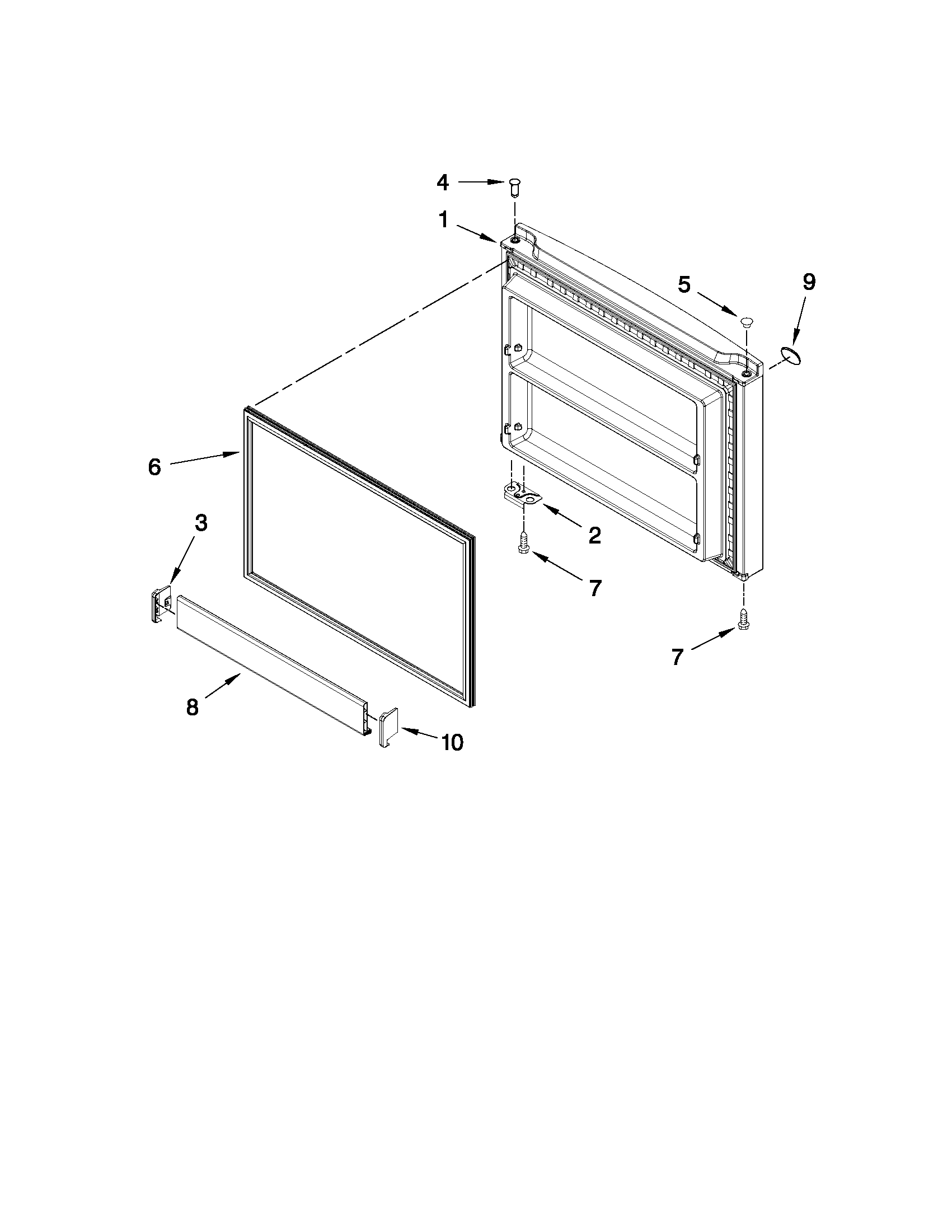 Freezer door parts