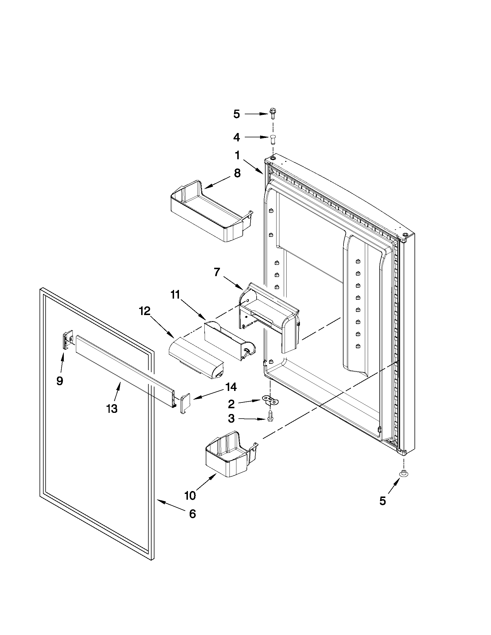 Refrigerator door parts