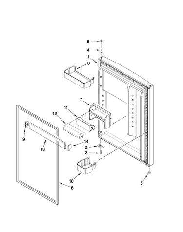 Refrigerator door parts