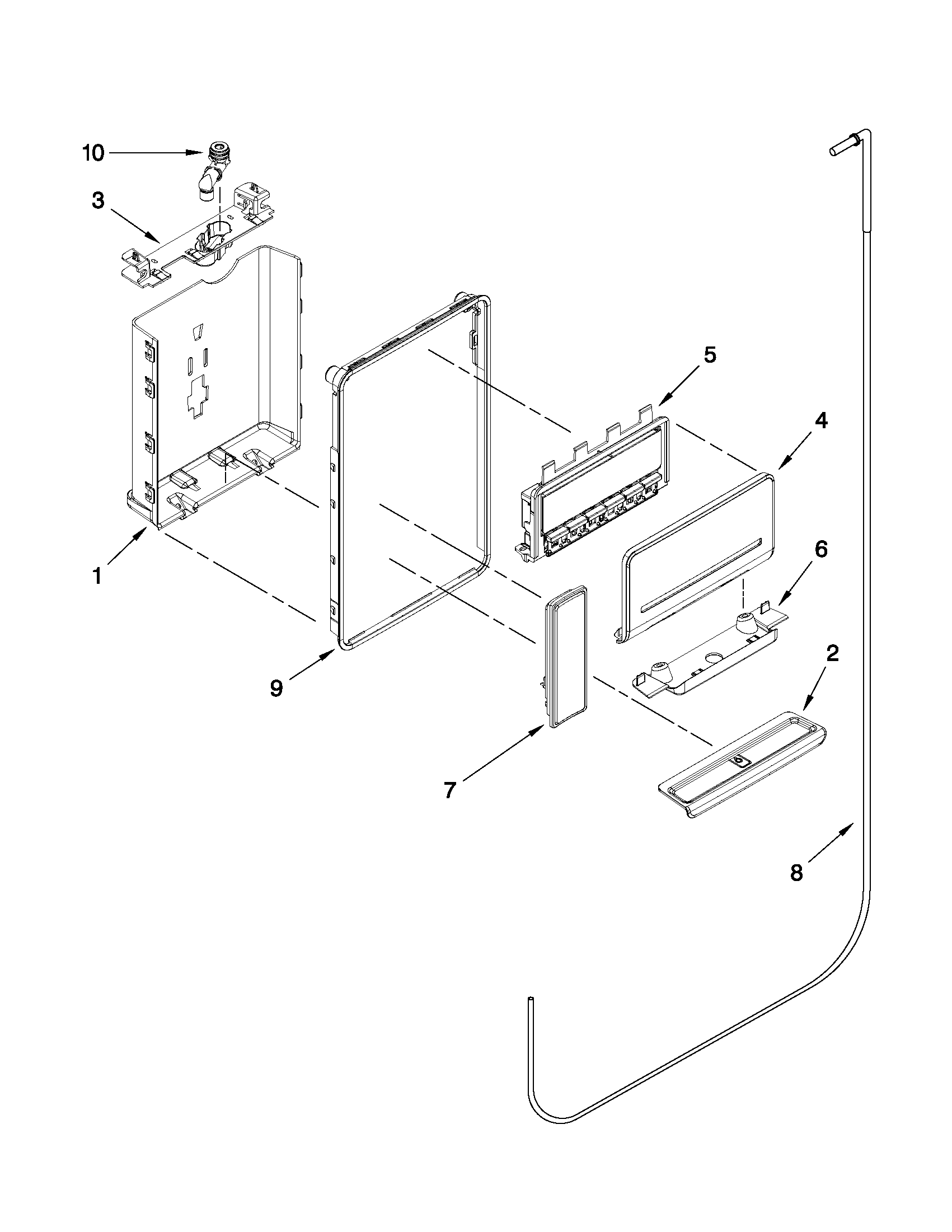 Dispenser front parts