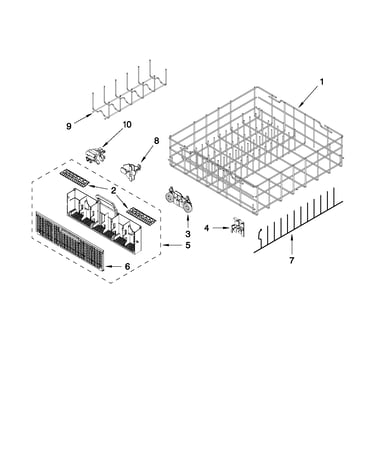 Lower rack parts