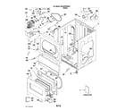 Maytag MLE24PRAZW1 lower cabinet and front panel parts diagram
