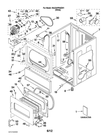 Lower cabinet and front panel parts