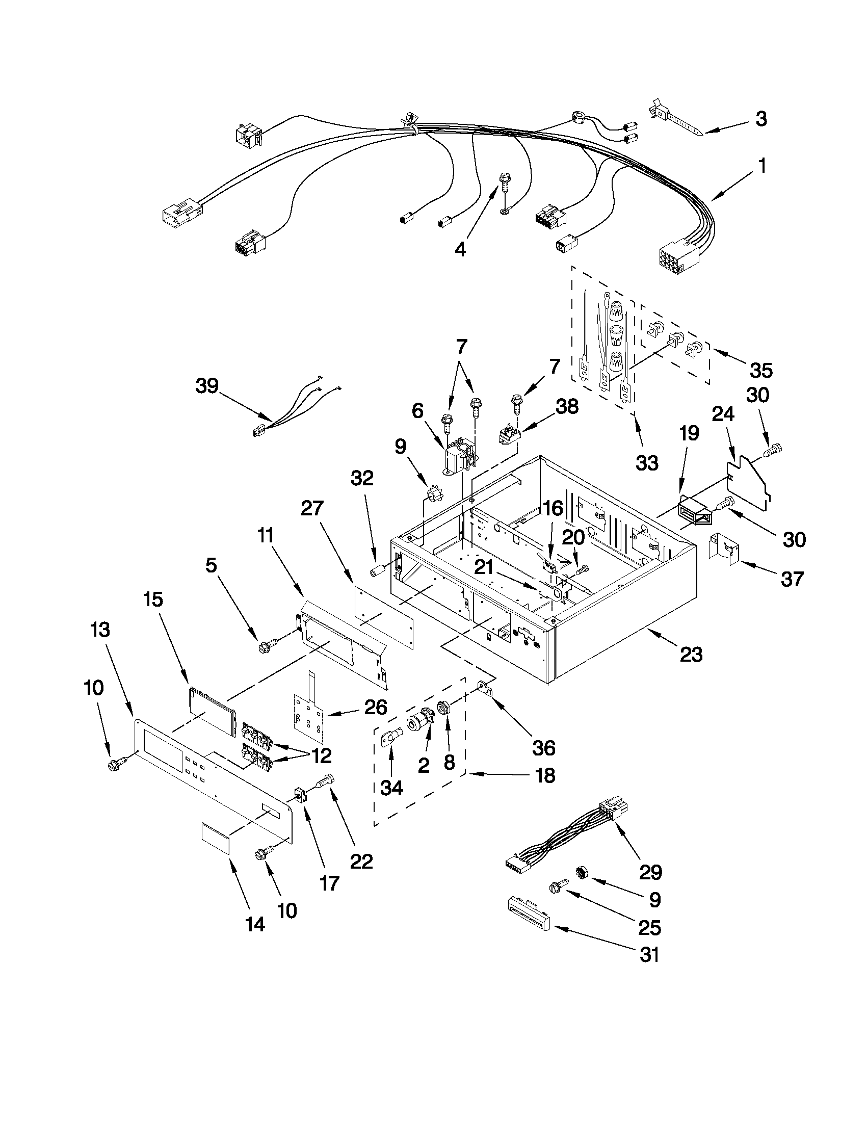 Control panel and separator parts
