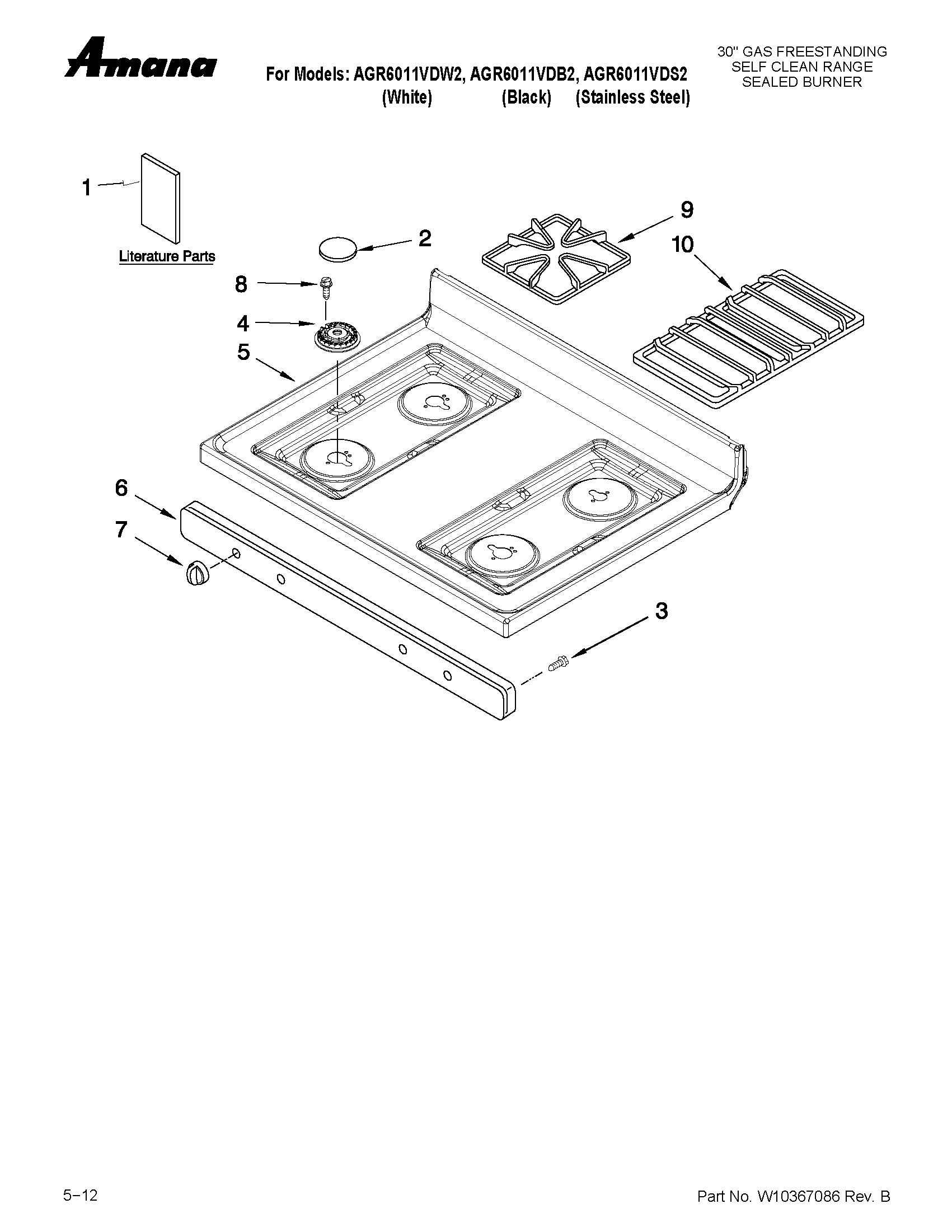 Cooktop parts