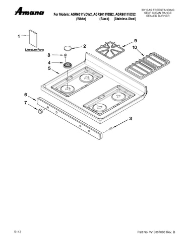 Cooktop parts