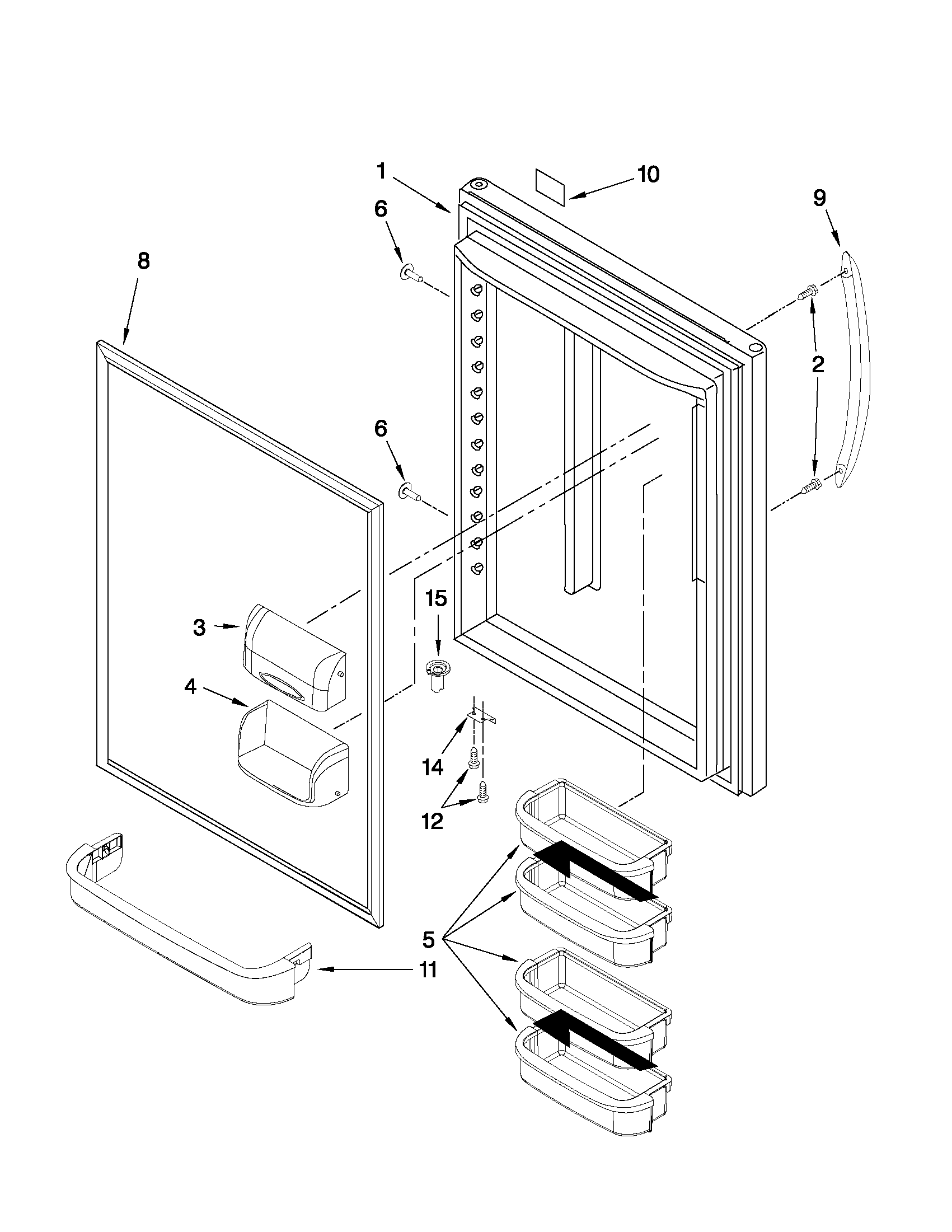 Refrigerator door parts