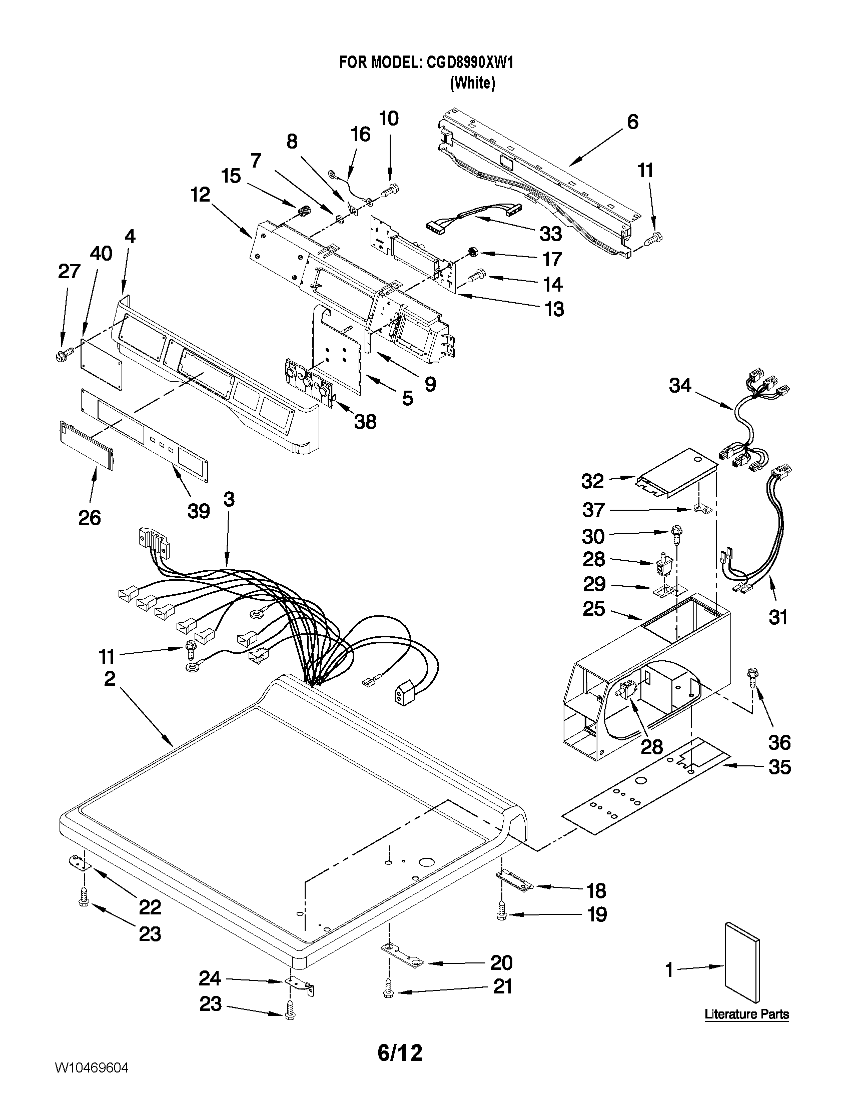 Top and console parts