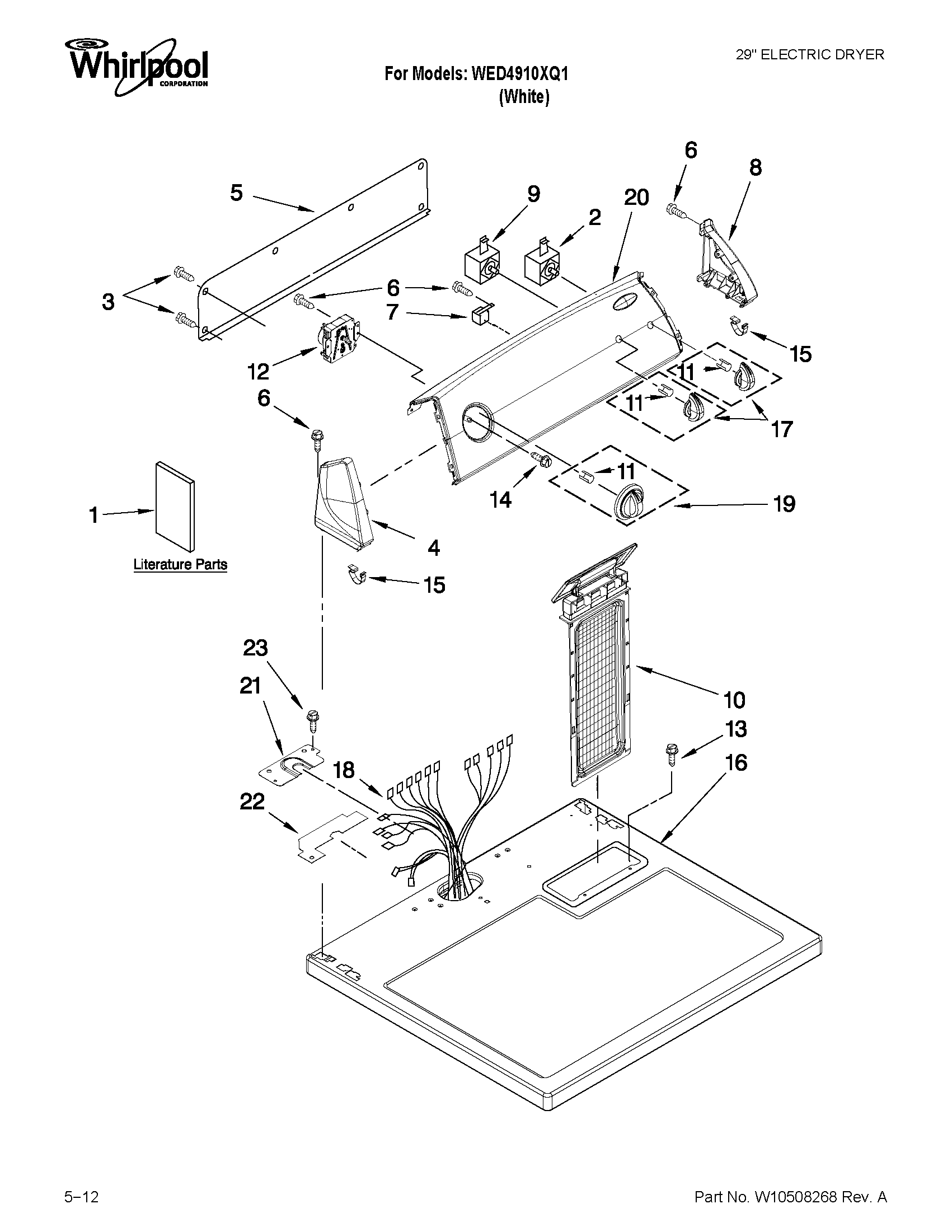 Top and console parts