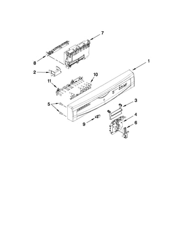 Control panel and latch parts
