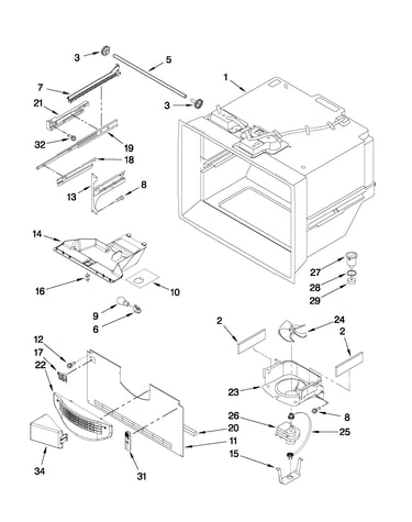 Freezer liner parts