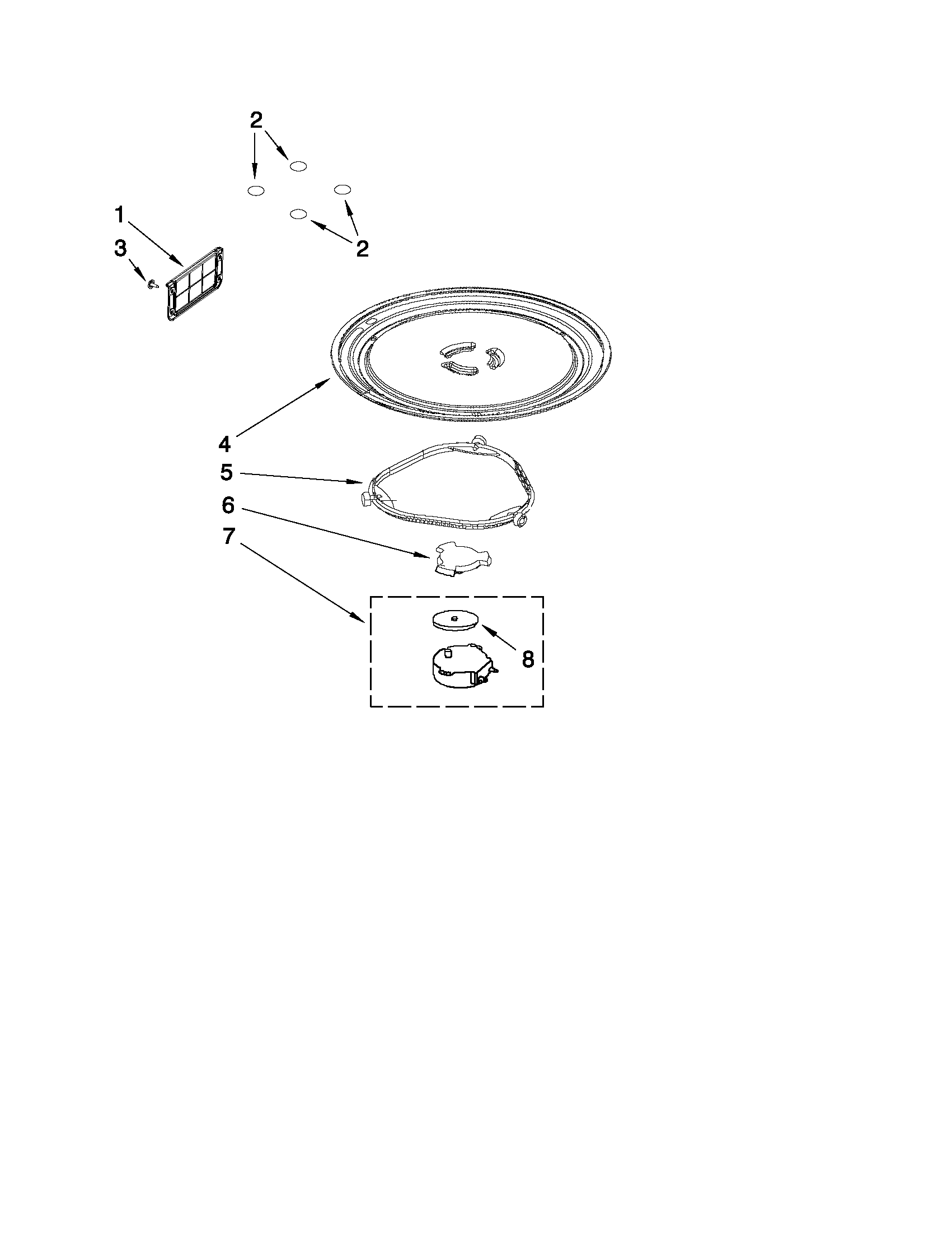 Magnetron and turntable parts
