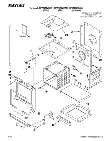 Lower oven parts