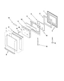 Lower oven door parts