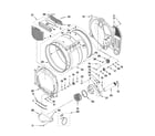 Maytag MLG20PDAWW0 bulkhead and blower parts diagram