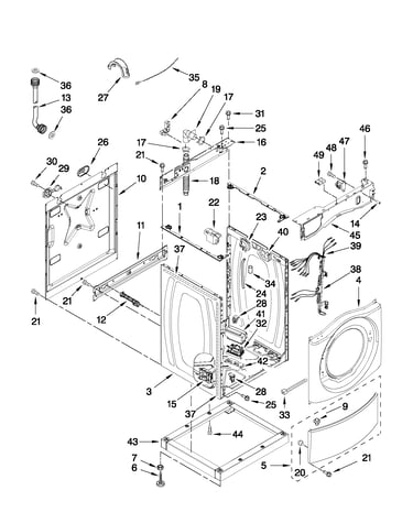 Washer cabinet parts