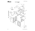 Amana 4GNTW4600YQ0 top and cabinet parts diagram