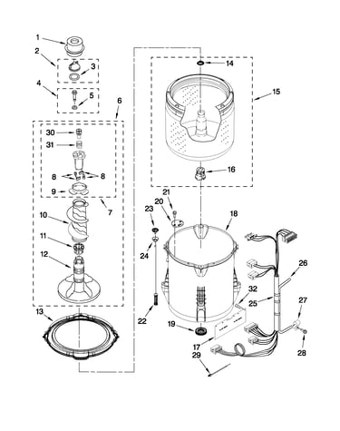 Basket and tub parts