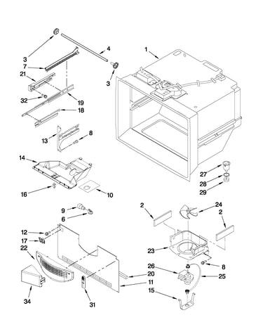 Freezer liner parts