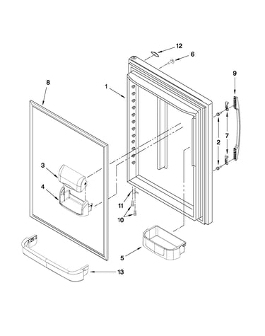 Refrigerator door parts
