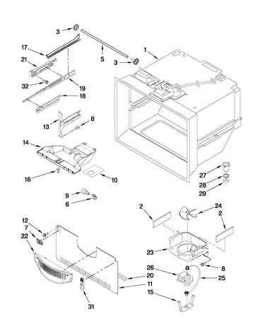 Freezer liner parts