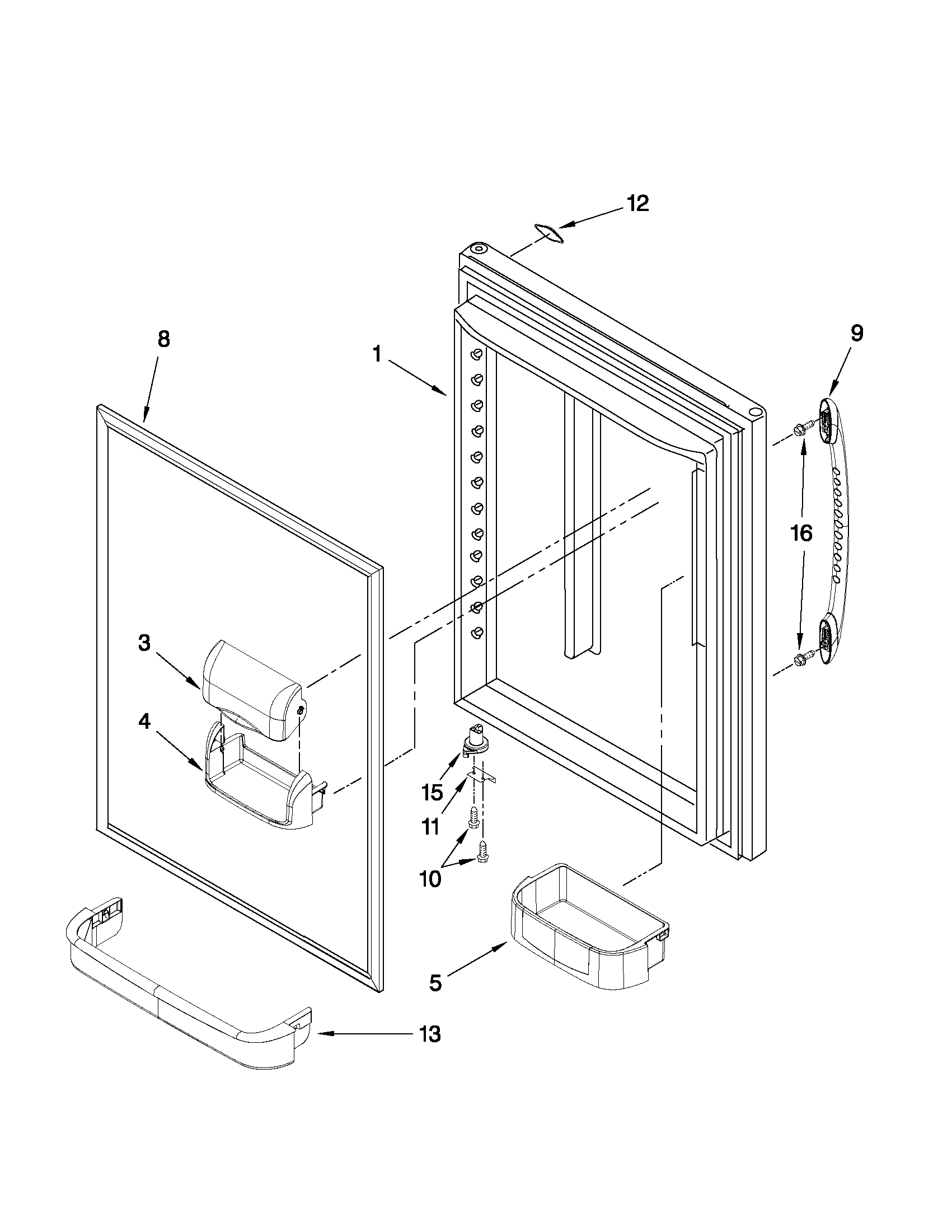 Refrigerator door parts