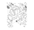 Whirlpool CGT8000XQ0 bulkhead and blower parts diagram