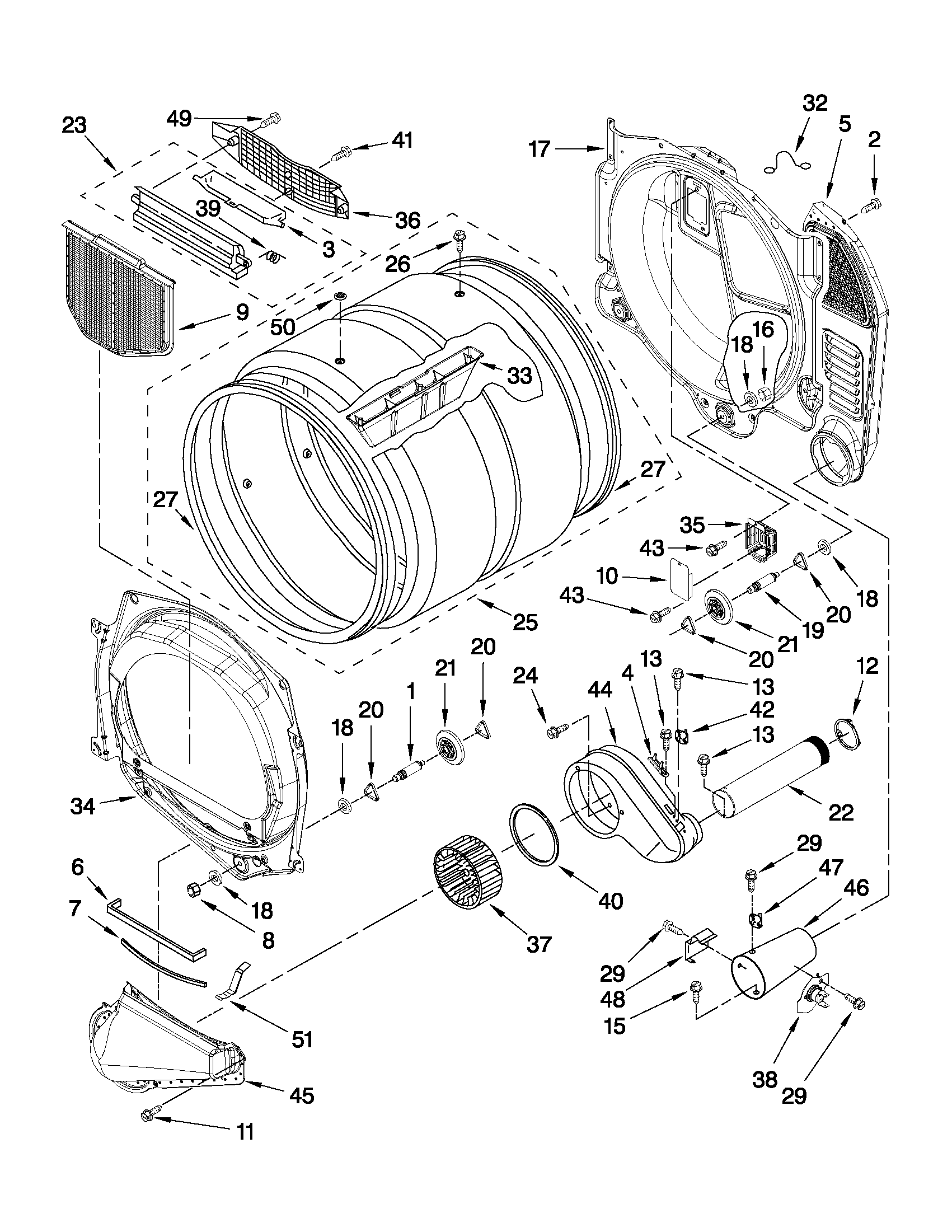 Bulkhead and blower parts