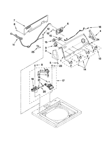 Controls and water inlet parts