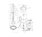Whirlpool 2DWTW4800YQ0 basket and tub parts diagram