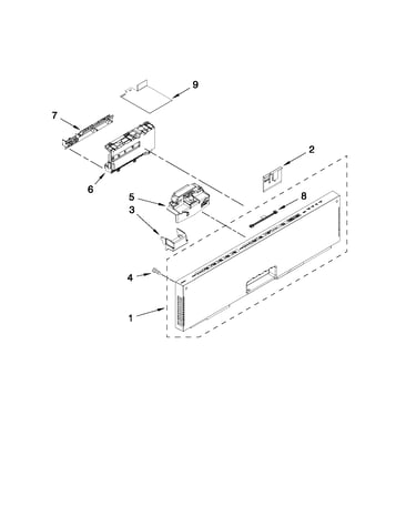 Control panel and latch parts