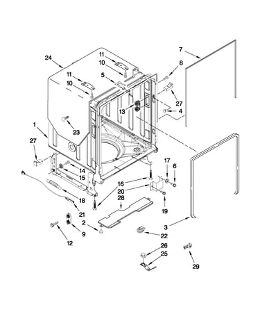 Tub and frame parts