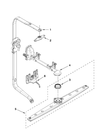 Upper wash and rinse parts
