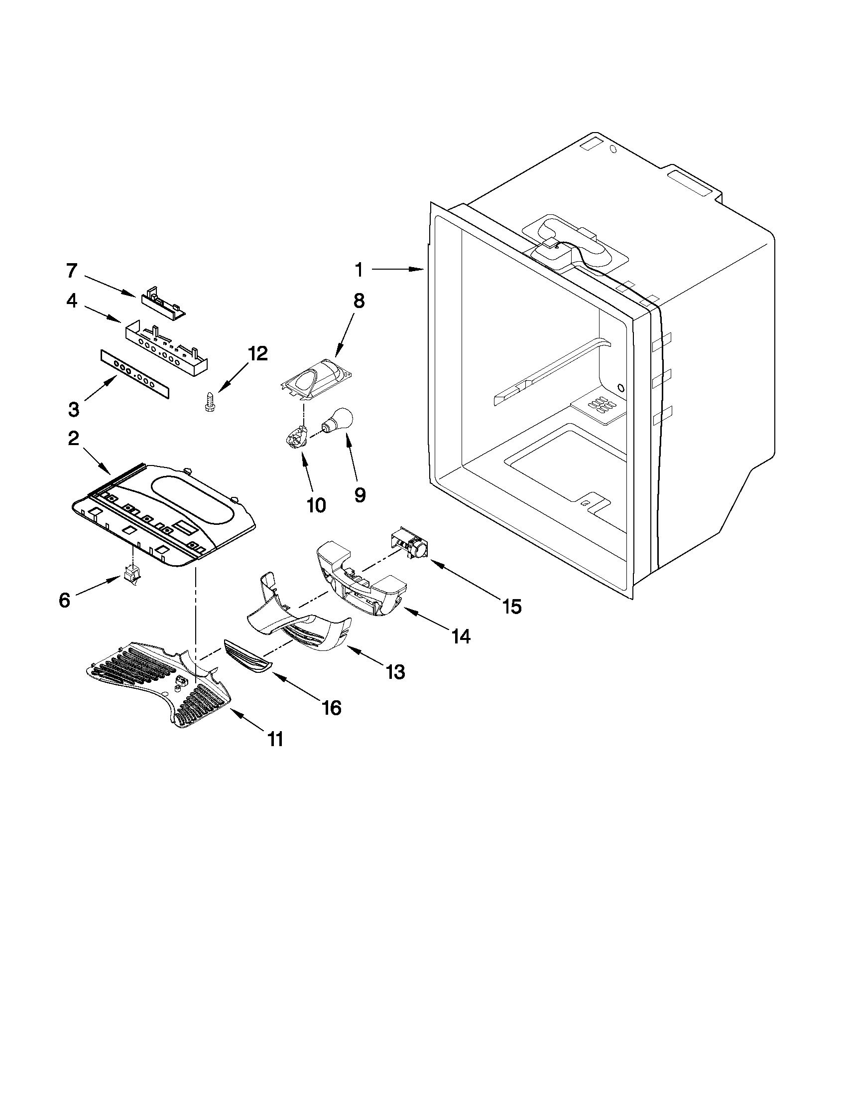 Refrigerator liner parts