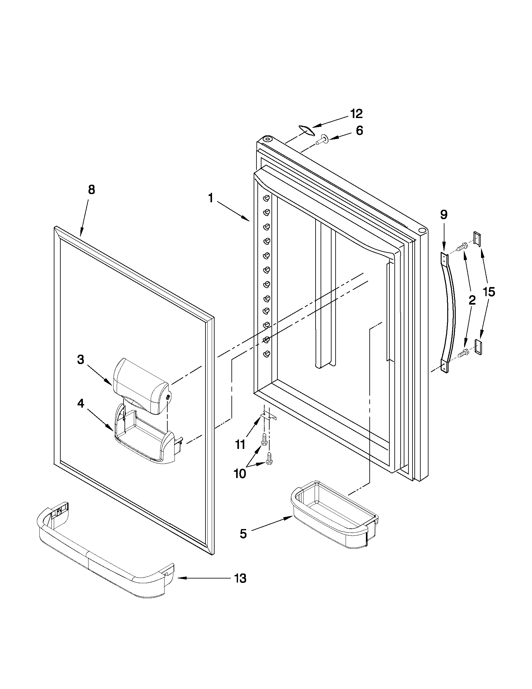 Refrigerator door parts