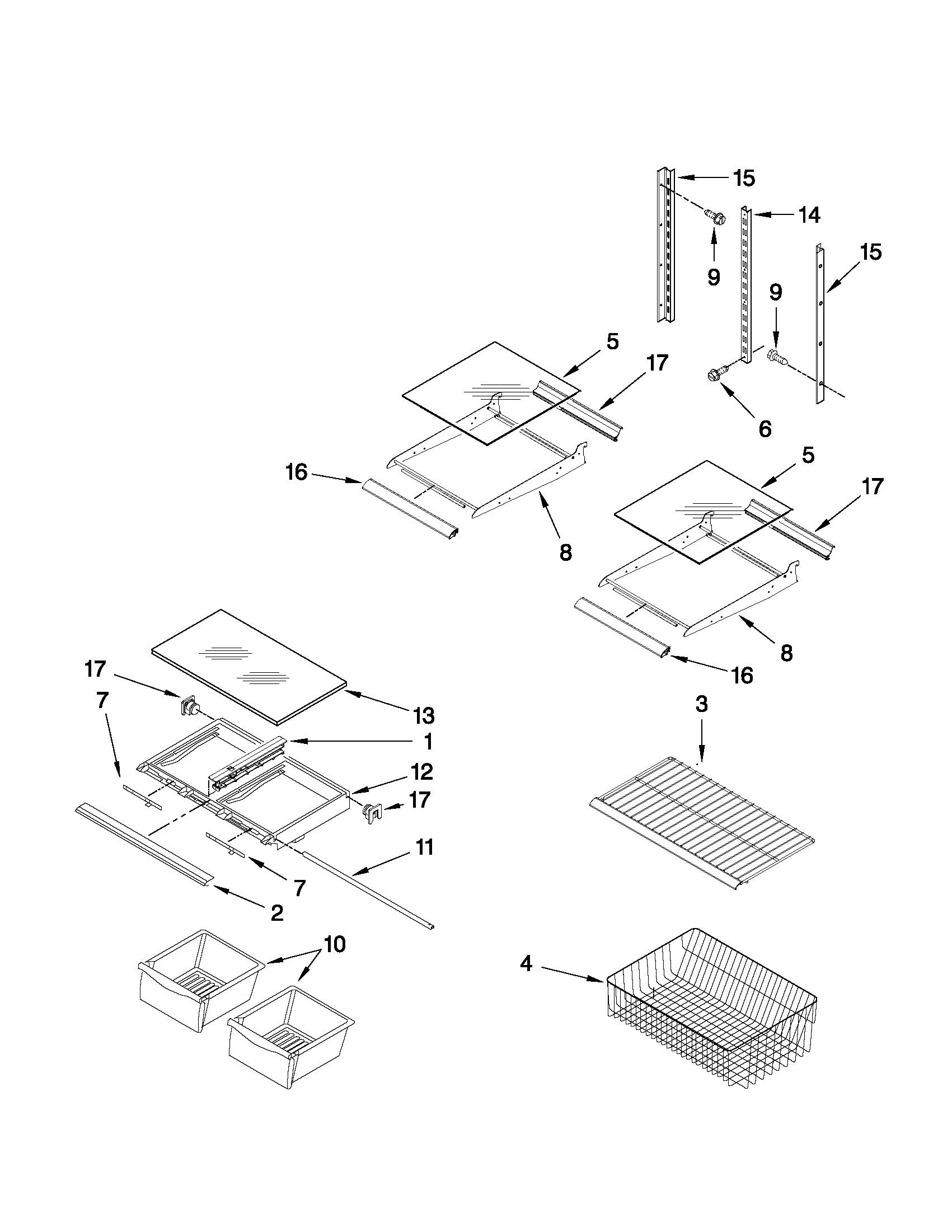 Shelf parts