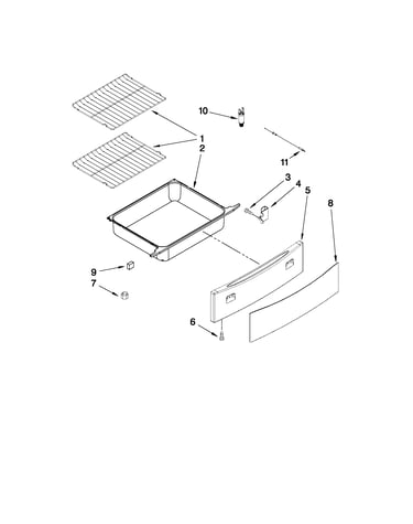 Drawer and rack parts