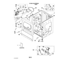 Maytag MLG24PNAGW2 lower cabinet and front panel parts diagram