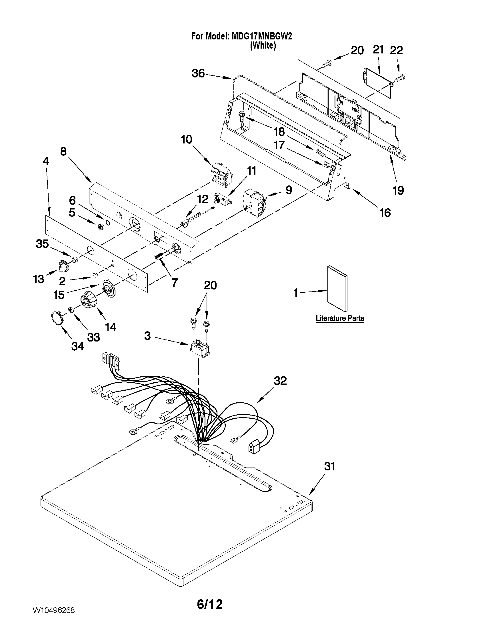 Top and console parts