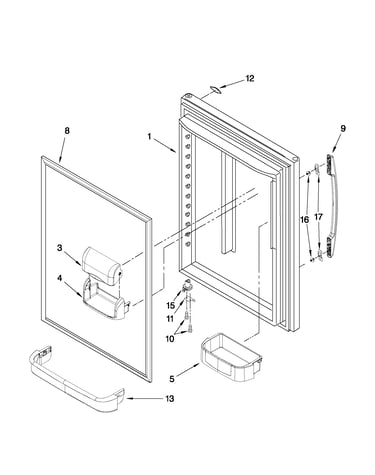 Refrigerator door parts