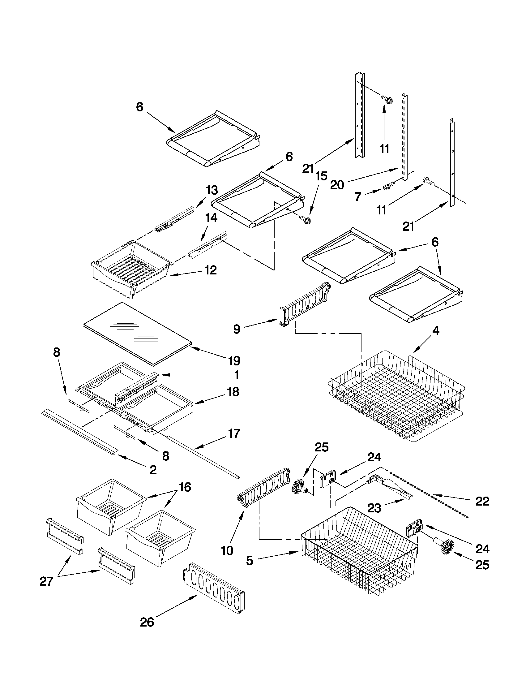 Shelf parts