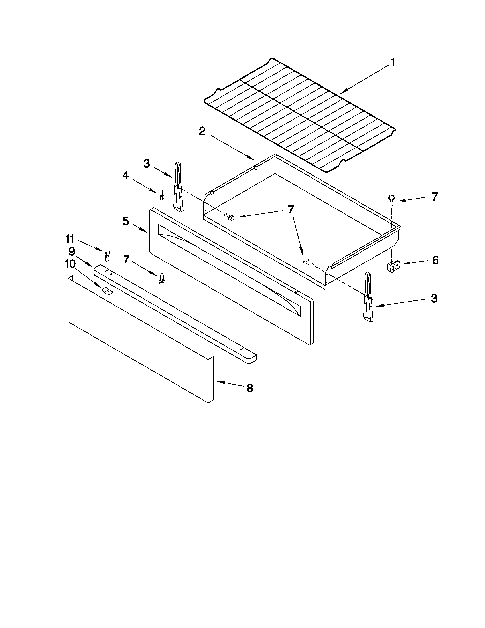 Drawer & broiler parts