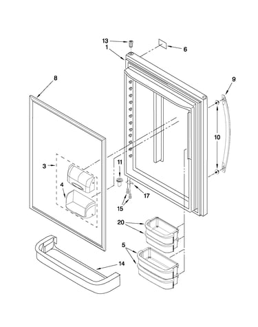 Refrigerator door parts