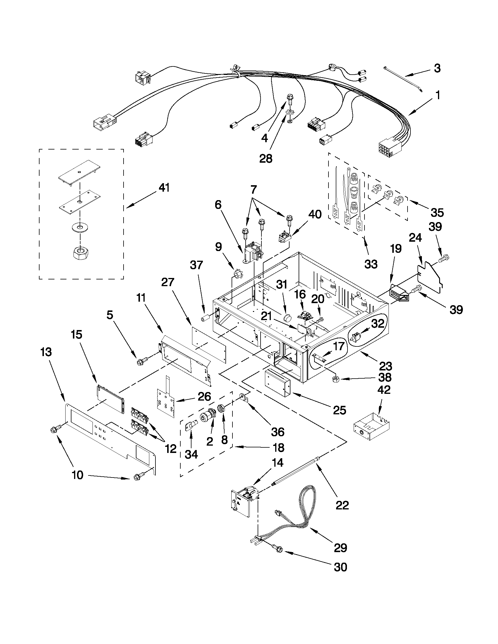 Control panel and separator parts