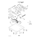 Maytag MDG22PRAWW0 top and console parts diagram