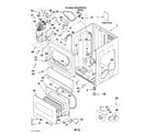 Maytag MLE24PDAYW1 lower cabinet and front panel parts diagram