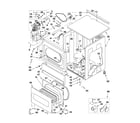 Maytag MLE24PDAYW1 upper cabinet and front panel parts diagram