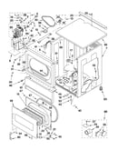 Upper cabinet and front panel parts