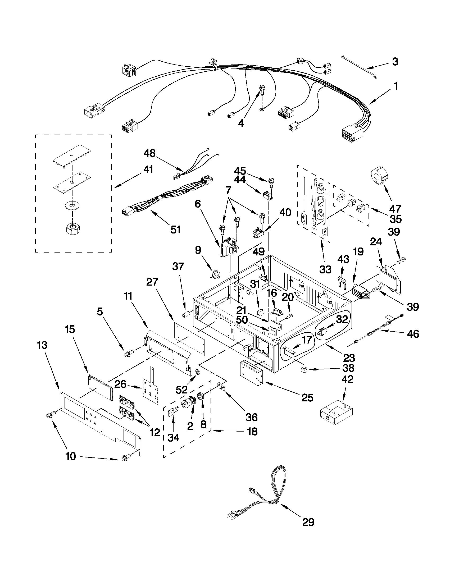 Control panel and separator parts