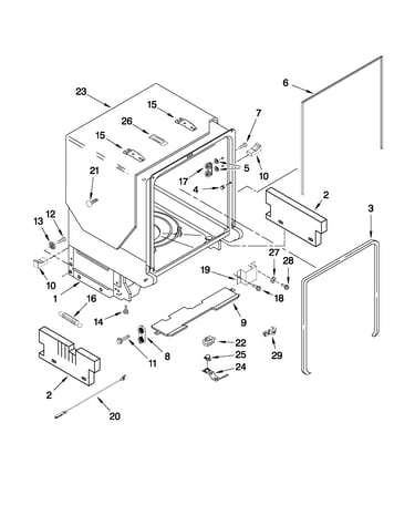 Tub and frame parts